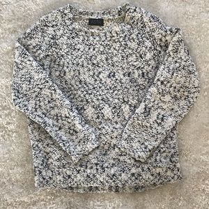 ASTR Black & White Sweater Lace cutout back S